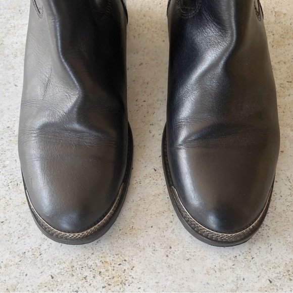 ✖️SOLD✖️ Vintage CHANEL Moto Boots Shoes Quilter Leather Black size 40.5 EU - Picture 5 of 10